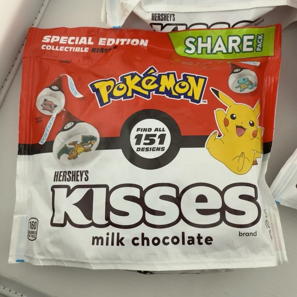 Pokemon Collectible Hershey's‎ Kisses Sealed Pack New Chocolate Lot of 4 GF